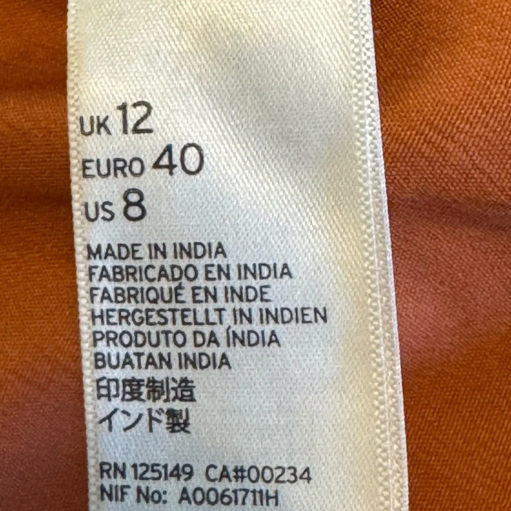 Topshop Genuine Leather Rust Brown Mini Skirt Front Zip Size US 8 - Picture 3 of 8